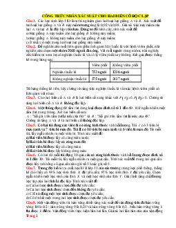 TOP 25 bài tập toán 11 về Công thức nhân xác suất cho hai biến cố độc lập