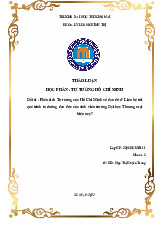 Phân tích Tư tưởng của Hồ Chí Minh về đạo đức? | Bài thảo luận tư tưởng Hồ Chí Minh