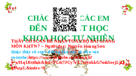 Giáo án điện tử Khoa học tự nhiên 7 bài 8 Chân trời sáng tạo : Tốc độ của chuyển động