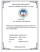 Tiểu Luận Sứ Mệnh Lịch Sử Của Giai Cấp Công Nhân Trong Thế Kỷ 21 | Môn Chủ nghĩa xã hội khoa học - Đại học Kinh Tế Quốc Dân