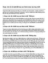 Đoạn văn kể về một tiết học em thích chọn lọc hay nhất | Tập làm văn lớp 3 Cánh diều