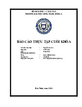 Báo cáo Môn Thực tập cuối khóa | Đại học Công Nghệ Đông Á