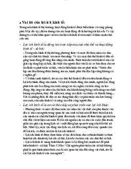 Vai trò của lợi ích kinh tế - Kinh Tế Chính Trị Mác Lê-nin | Trường Đại học Giao thông Vận Tải