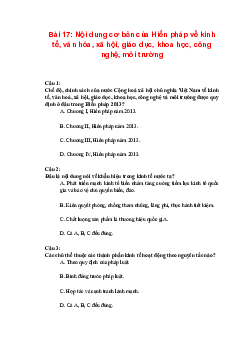 Trắc nghiệm Kinh tế và Pháp luật 10 Bài 17 | Kết nối tri thức