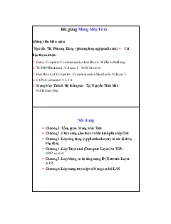 Slide bài giảng môn Mạng máy tính nội dung chương 1 và chương 2 | Học viện Công nghệ Bưu chính Viễn thông