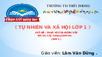 Giáo án điện tử Tự nhiên và xã hội 1 bài 20 Chân trời sáng tạo : Giữ an toàn với một số con vật