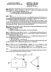 SỞ GIÁO DỤC VÀ ĐÀO TẠO HÀ NỘI TRƯỜNG THPT ĐỒNG QUAN  KÌ THI HỌC SINH GIỎI KHỐI 10  Môn  Vật lý