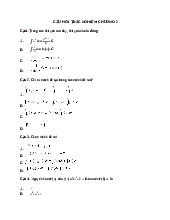 Đề cương bài tập trắc nghiệm giải tích chương 2
