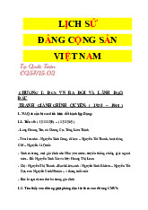 Tài liệu Lịch sử Đảng | Học viện tài chính