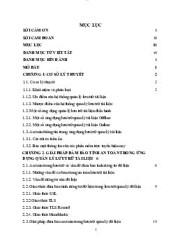 Đồ án tốt nghiệp của ngành An toàn thông tin Học viện ký thuật mật mã đề tài "Xây dựng hệ thống quản lý tài liệu nội bộ an toàn"
