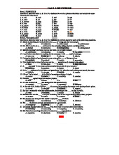 BÀI TẬP TRẮC NGHIỆM ANH 12 TĐ 1 - UNIT 1: LIFE STORIES