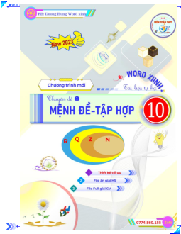 Các dạng bài tập mệnh đề và tập hợp – Dương Minh Hùng