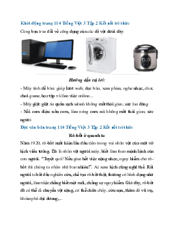 Giải SGK Tiếng Việt 3 trang 114, 115 Bài 26: Rô-bốt ở quanh ta - Đọc | Kết nối tri thức