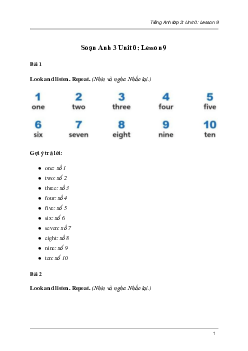 Getting Started: Lesson 9: Tiếng Anh lớp 3 | Explore Our World