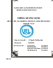 Tài liệu ôn tập thống kê ứng dụng | Trường Đại học Kinh tế – Luật, Đại học Quốc gia Thành phố Hồ Chí Minh