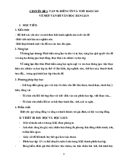 Giáo án chuyên đề Ngữ văn 10 sách Chân trời sáng tạo