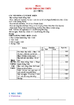 Giáo án Ngữ văn 7 Bài 6: Hành Trình Tri Thức sách Chân trời sáng tạo