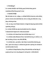 Tổng quan về No SQL: Kỹ thuật và cấu trúc dữ liệu NoSQL môn Kỹ thuật xây dựng và trình bày báo cáo | Đại học Công nghệ Giao thông vận tải