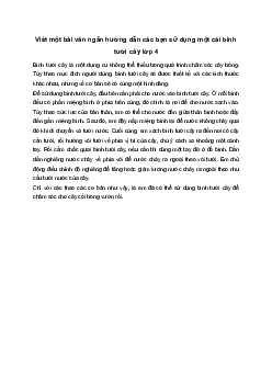 Viết hướng dẫn các bước làm một đồ chơi em yêu thích  | Tập làm văn 4