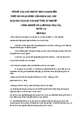 Vấn Đề Con Người Trong Triết Học Mác-Lênin Và Công Nghiệp Hóa môn Triết học Mác - Lênin | Trường Đại học Khoa học Tự nhiên, Đại học Quốc gia Thành phố Hồ Chí Minh