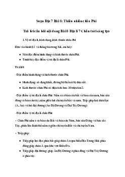 Giải Địa lí 7 Bài 9: Thiên nhiên châu Phi | Chân trời sáng tạo