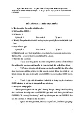 Đề cương chi tiết học phần chủ nghĩa xã hội khoa học