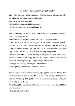 Soạn bài Thực hành tiếng Việt trang 89 Kết nối tri thức