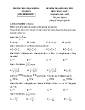 Đề giữa học kì 2 Toán 7 năm 2024 – 2025 trường THCS Thạch Đồng – Phú Thọ có đáp án