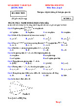 Đề Thi HK 2 Toán 9 Sở GD Quảng Nam 2025-2026 Có Đáp Án