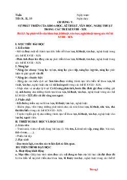 Giáo án môn Lịch Sử Lớp 8 kết nối tri thức học kỳ 2