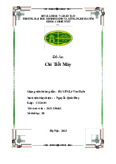 Đồ án Chi tiết máy môn Chi tiết máy   | Trường đại học kinh doanh và công nghệ Hà Nội
