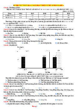 Đề thi thử THPT Quốc gia năm 2023 môn Địa lí phát triển từ đề minh họa - Đề 6 (có đáp án)
