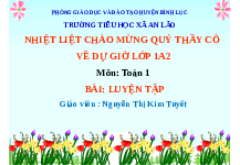 Giáo án điện tử Toán học 1 bài 26 Vì sự bình đẳng: Luyện tập
