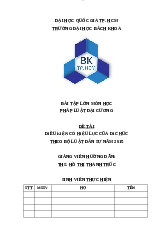 Bài tập lớn Điều kiện có hiệu lực của di chúc theo Bộ Luật dân sự năm 2015 - Pháp luật đại cương | Trường Đại học Bách khoa Thành phố Hồ Chí Minh