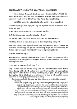 Bài thuyết trình cụ thể môn học | Tâm lý học xã hội | Đại học Khoa học Xã hội và Nhân văn, Đại học Quốc gia Thành phố HCM