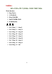 Bài tập nhóm đề cương ôn tập - Triết học Mác-Lê nin | Trường Đại học Tài nguyên và Môi trường Hà Nội
