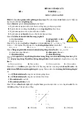 Đề thi học kỳ 1 môn Vật Lý lớp 10 năm học 2024 - 2025 | Bộ sách Chân trời sáng tạo