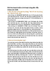 Bài thu hoạch tuần sinh hoạt công dân đầu khóa mới nhất