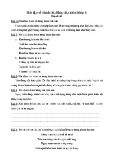 Bài tập về Danh từ - Động từ - Tính từ | Ôn tập tiếng việt lớp 4