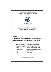 Báo cáo chuyên đề học phần Phần mềm mã nguồn mở | Trường đại học Điện Lực