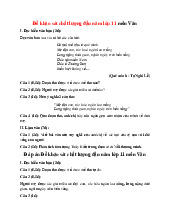 Đề khảo sát chất lượng đầu năm môn Văn lớp 11 năm 2025 (Đề 2)