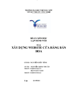 Đồ án "Xây dựng website cửa hàng bán hoa"