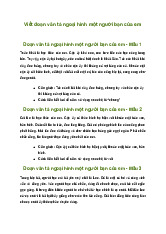 Đoạn văn tả ngoại hình một người bạn của em (6 mẫu) | Tiếng Việt 5