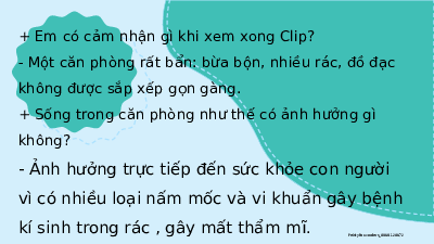 Giáo án điện tử Hoạt động trải nghiệm 6 Tiết 38 Kết nối tri thức: Góc học tập của em. Sắp xếp nơi ở của em