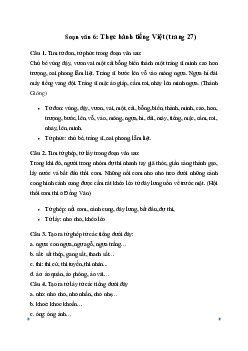 Soạn bài Thực hành tiếng Việt trang 27 - Chân trời sáng tạo 6