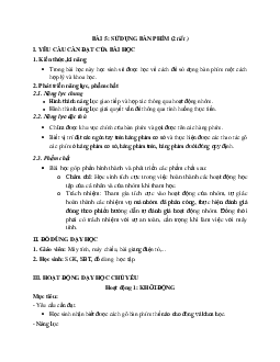 Bài 5: Sử dụng bàn phím | Giáo án Tin học 3 | Kết nối tri thức