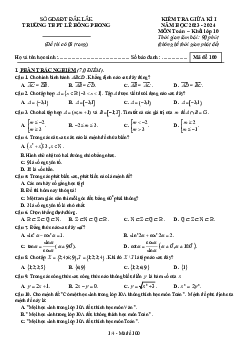 Đề giữa kì 1 Toán 10 năm 2023 – 2024 trường THPT Lê Hồng Phong – Đắk Lắk