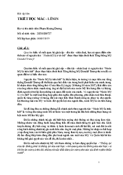 Bài tập lớn "Triết học Mác - Lênin"