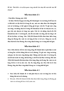 Thời điểm và sự kiện quan trọng nào đã làm thay đổi cuộc đời của Hồ Khanh? | Văn mẫu 7 Kết nối tri thức