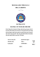 Hãy chứng minh Hồ Chí Minh đã thực hiện cuộc cách mạng trên lĩnh vực đạo đức ở Việt Nam? | Bài thảo luận tư tưởng Hồ Chí Minh